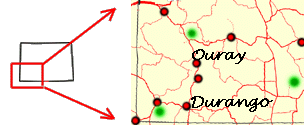 South West Colorado map
