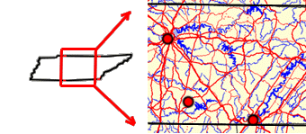East Tennessee map
