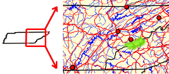 East Tennessee map